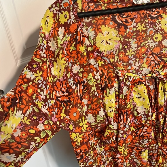 Intimately Free People Say It To Me Bodysuit Blouse Floral Boho - Picture 6 of 10